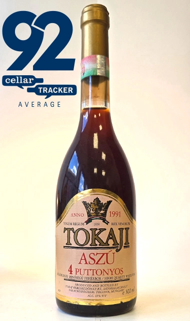 Tokaji Aszú 4 puttonyos TOKAJI アスー 4プットニョス 1991年